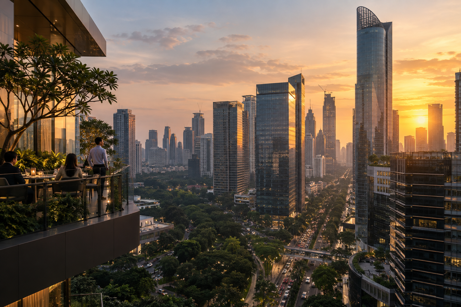 Quartier d’affaires moderne de Jakarta